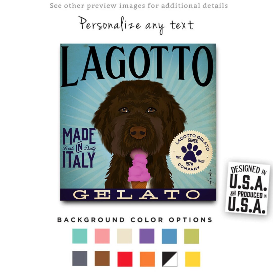Buy Lagotto Romagnolo Logotto Dog Italy Italian Gelato Ice