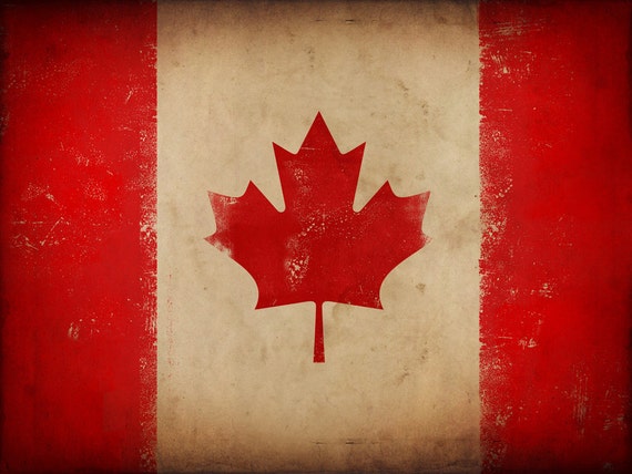 Canada Maple Leaf Canadian Flag Art Graphic Art On Canvas By Etsy