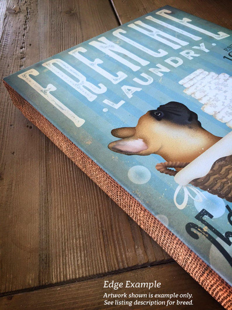 Bull Terrier Dog Laundry Company Basket Illustration Graphic Etsy