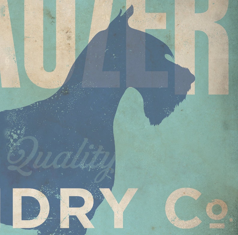 Schnauzer Dog Laundry Company Laundry Room Artwork Giclee Etsy