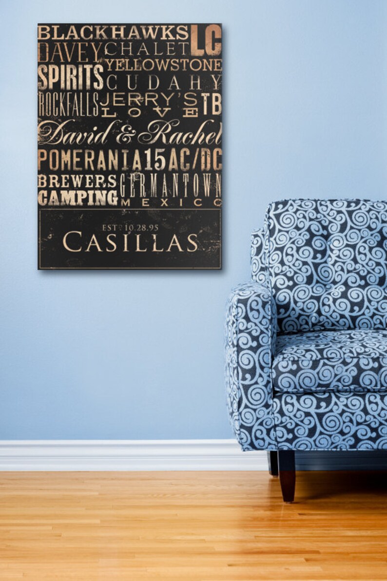 Custom Typography Graphic Art Handmade Graphic on Canvas 24 X Etsy