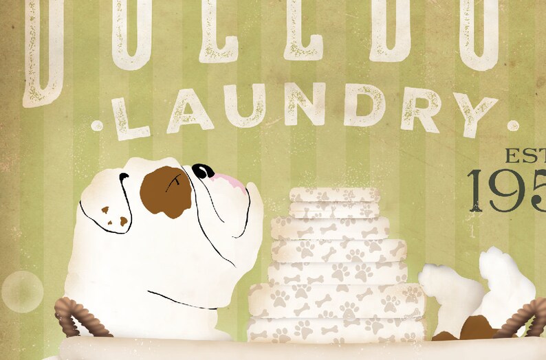 English Bulldog dog laundry basket company laundry room Etsy