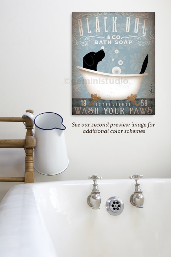 Labrador retriever lab dog bath soap Company artwork on Etsy