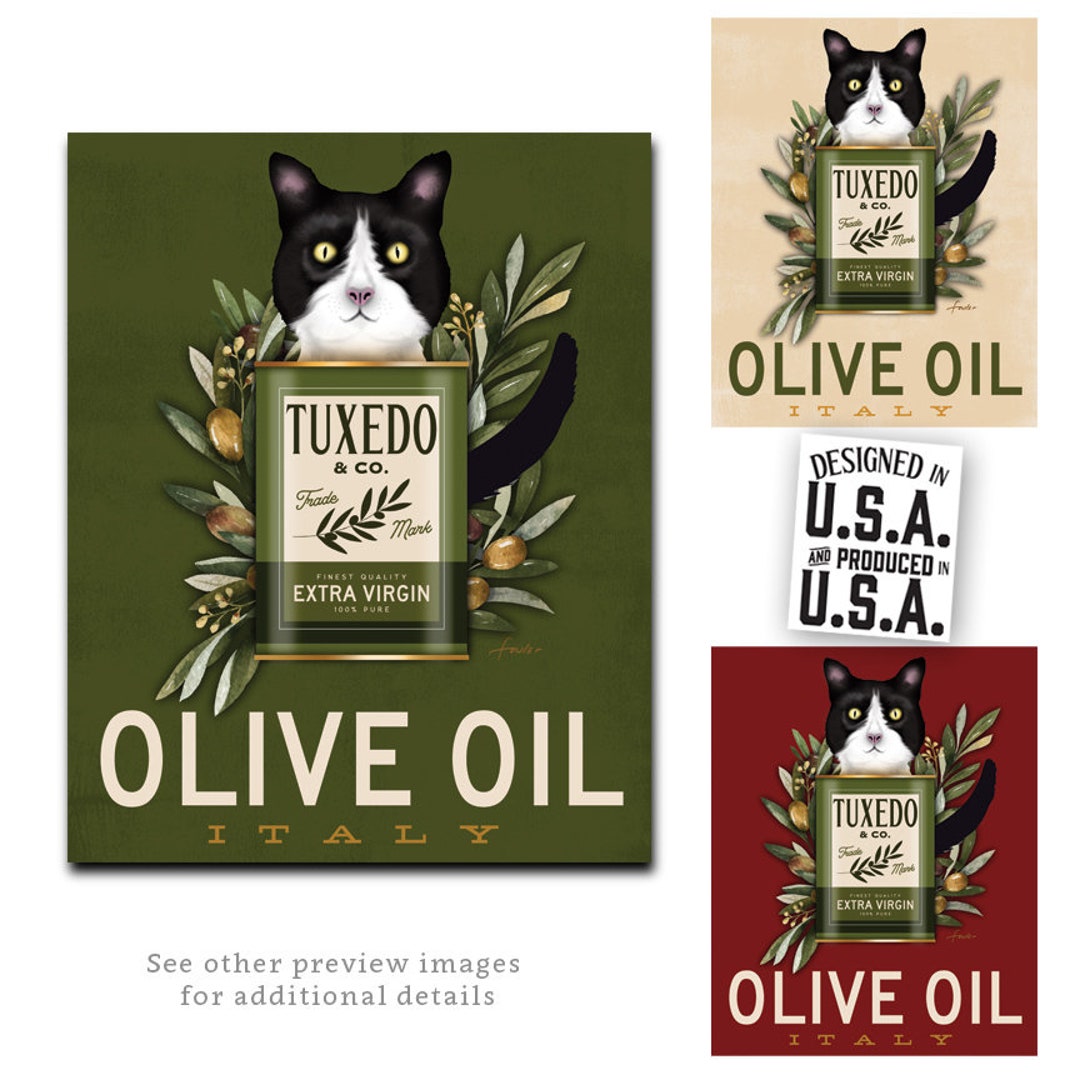 Tuxedo Cat, Cat, Olive Oil, Evoo, Kitchen, Cook, Culinary Art, Cooking