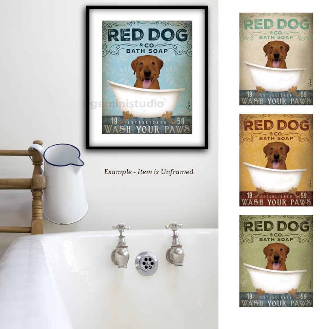 Red Lab Labrador Red Dog Bath Soap Company Vintage Style Etsy