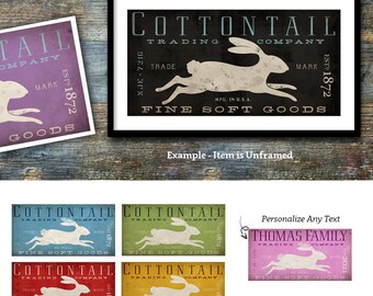 Cottontail Trading Company Art Print: Vintage Rabbit Wall Decor (UNFRAMED)