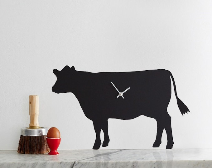 Black Cow Clock With Wagging Tail