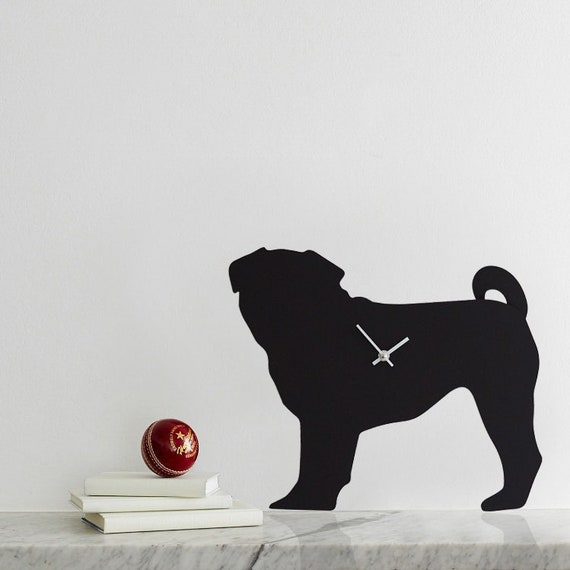 Black Pug Clock Black Pug Clock