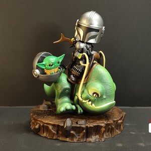 Figura 3D de Chibi Mandalorian y Grogu