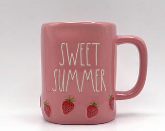 Rae Dunn "SWEET SUMMER" Strawberry Coffee Mug