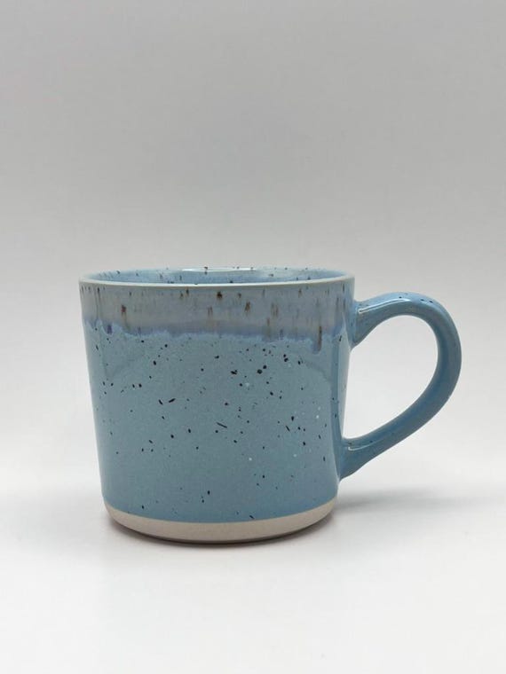 Aqua Blue Speckled Stoneware Coffee Mug - Etsy