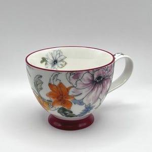 Floral Coffee Mug: Colorful Garden Flower Tea Cup