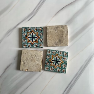 Moroccan Handmade Decorative Tiles - Authentic Home Decor Design - Zellige 10 x 10 cm Moroccan Traditional Made