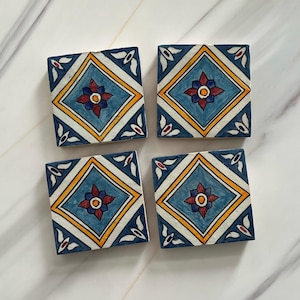 Moroccan Handmade Decorative Tiles - Authentic Home Decor Design - Zellige 10 x 10 cm Moroccan Traditional Made