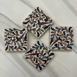 Moroccan Handmade Decorative Tiles - Authentic Home Decor Design - Zellige 10 x 10 cm Moroccan Traditional Made