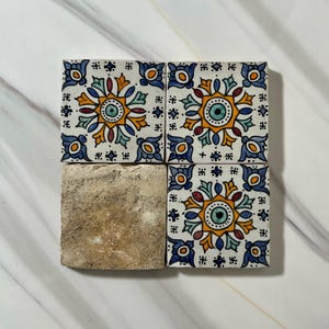 Moroccan Handmade Decorative Tiles - Authentic Home Decor Design - Zellige 10 x 10 cm Moroccan Traditional Made