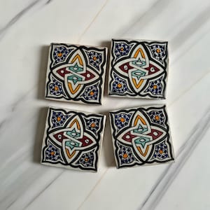 Moroccan Handmade Decorative Tiles - Authentic Home Decor Design - Zellige 10 x 10 cm Moroccan Traditional Made