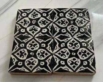 Moroccan Handmade Decorative Tiles - Authentic Home Decor Design - Zellige 10 x 10 cm Moroccan Traditional Made
