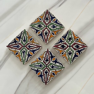 Moroccan Handmade Decorative Tiles - Authentic Home Decor Design - Zellige 10 x 10 cm Moroccan Traditional Made