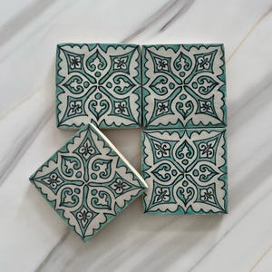 Moroccan Handmade Decorative Tiles - Authentic Home Decor Design - Zellige 10 x 10 cm Moroccan Traditional Made