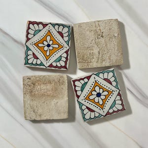 Moroccan Handmade Decorative Tiles - Authentic Home Decor Design - Zellige 10 x 10 cm Moroccan Traditional Made