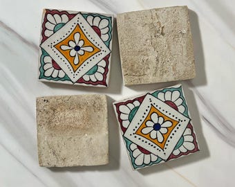 Moroccan Handmade Decorative Tiles - Authentic Home Decor Design - Zellige 10 x 10 cm Moroccan Traditional Made