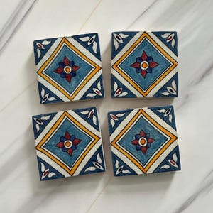 Moroccan Handmade Decorative Tiles - Authentic Home Decor Design - Zellige 10 x 10 cm Moroccan Traditional Made