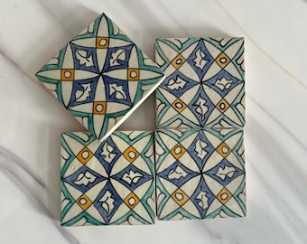Moroccan Handmade Decorative Tiles - Authentic Home Decor Design - Zellige 10 x 10 cm Moroccan Traditional Made