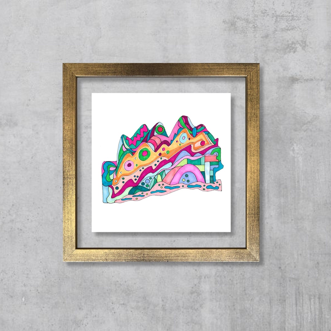Dragon Art Print: Abstract Colorful Fantasy Wall Decor - Etsy