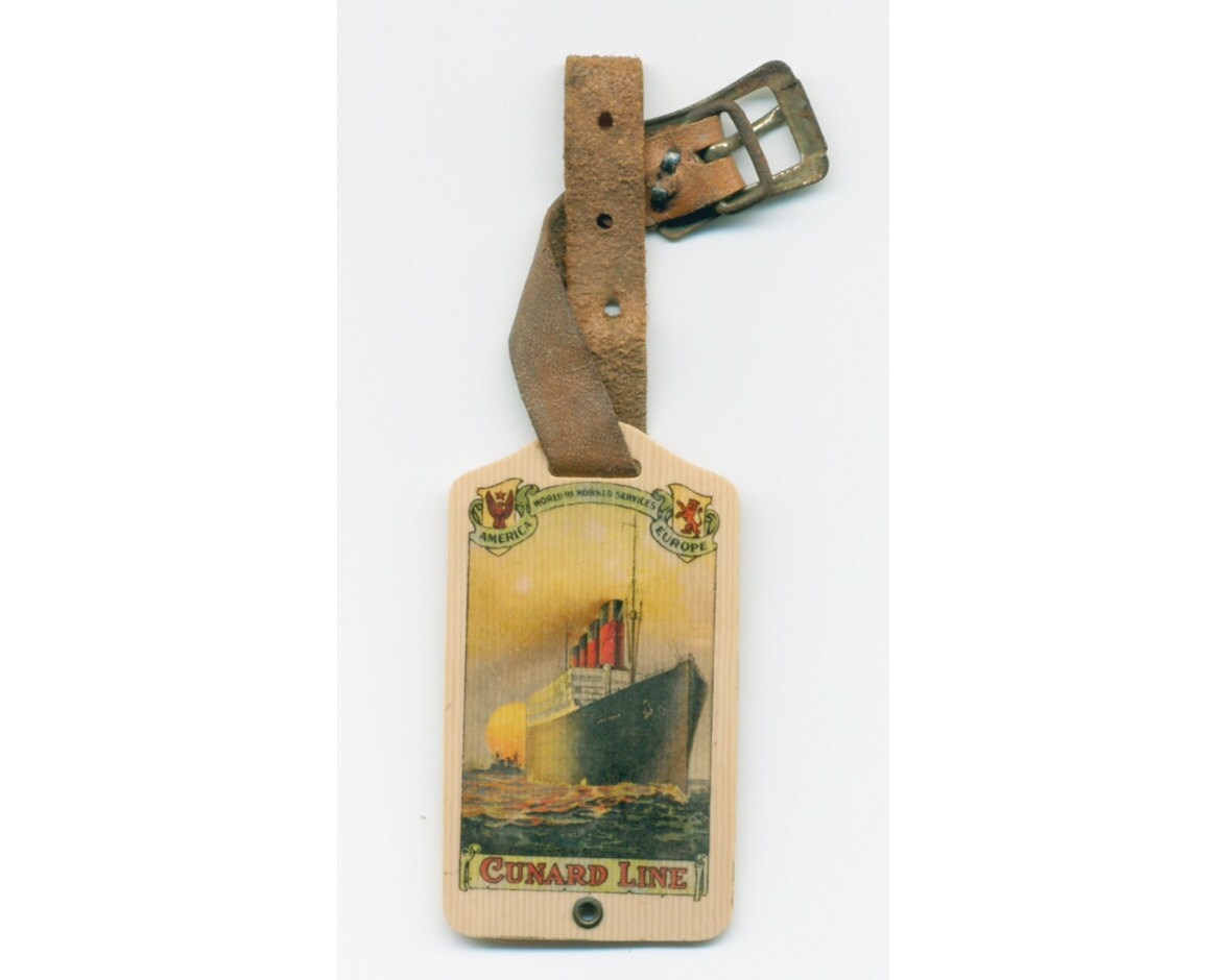Very Rare 1920s CUNARD LINE Cruise Ship Luggage Tag with Etsy