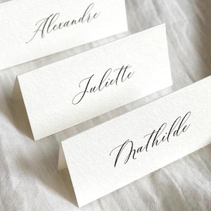 Marcasitios personalizados, Nombres de mesa elegantes, Nombres de papel, Decoración de mesa para bodas, bautizos, cumpleaños, baby shower