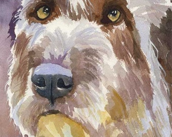 Irish Wolfhound Art Print of Original Watercolor Painting 8x10