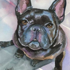 French Bulldog Art Print of Original Watercolor Painting - 11x14