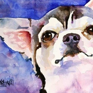 Chihuahua Art Print of Original Watercolor Painting - Dog Art 8x10