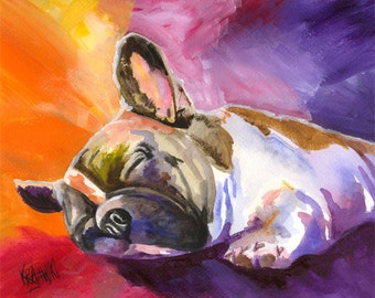 French Bulldog Art Print of Original Acrylic Painting - 8x10