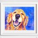Golden Retriever Dog Art Print of Original Acrylic Painting - 8x10