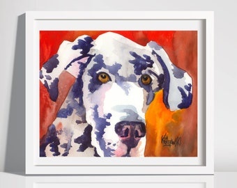 Great Dane Art print of Original Watercolor Painting - 8x10 Dog Art
