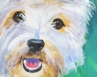 West Highland White Terrier art print of original acrylic painting - 11x14 signed by artist - dog art