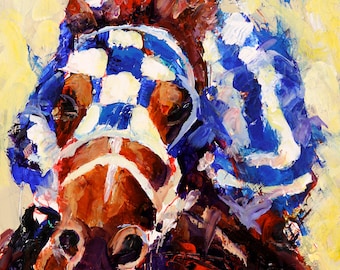 Secretariat  Art Print of Original Acrylic Painting 8x10