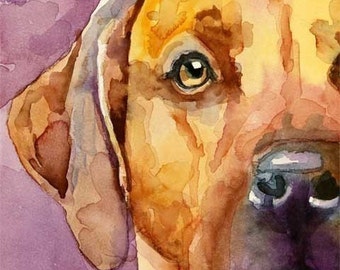 Rhodesian Ridgeback Art Print of Original Watercolor Painting - 11x14