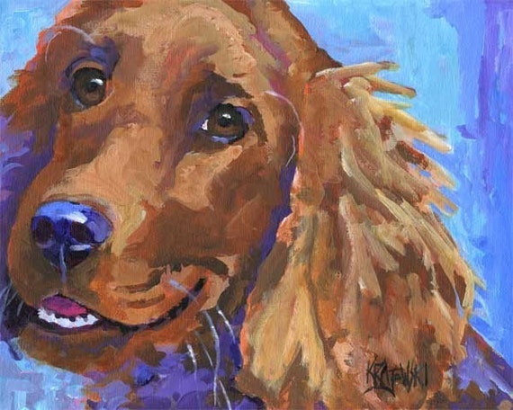 irish setter painting