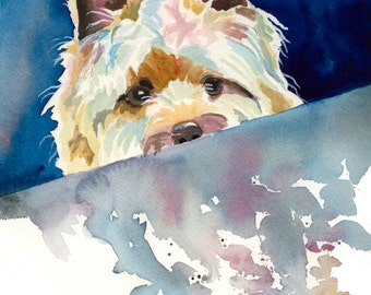 Cairn Terrier Art Print of Original Watercolor Painting 8x10