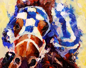 Secretariat Art Print of Original Acrylic Painting - 11x14