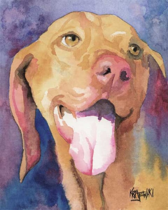 vizsla painting