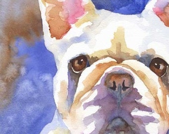 French Bulldog Art Print of Original Watercolor Painting - 11x14