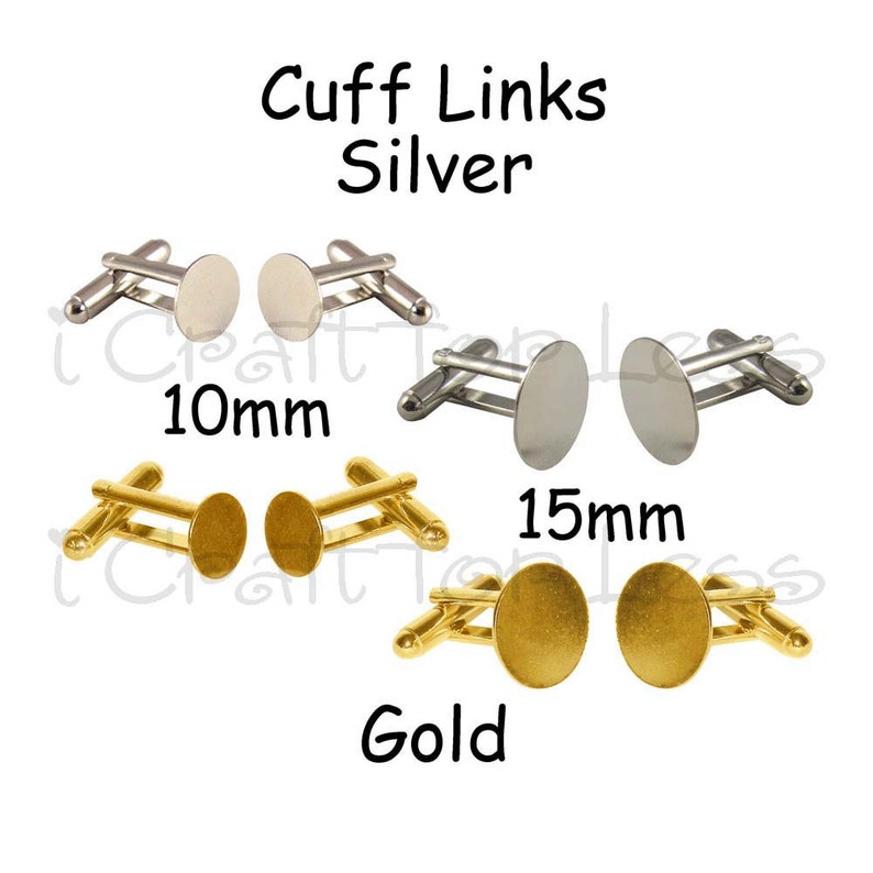 20 Cuff Links Blanks 10 Pairs Select Color and Size of Etsy