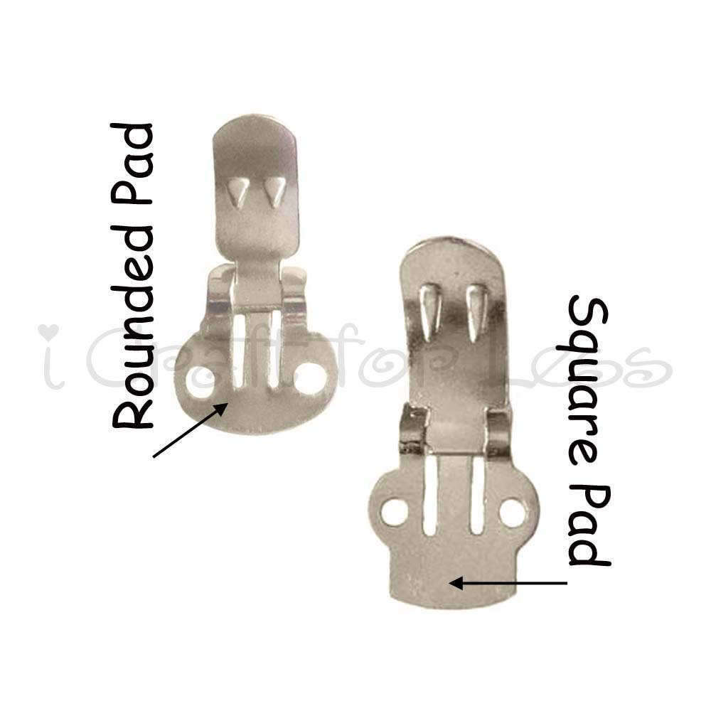 Shoe Clips Blanks 2 1 Pair With Rounded Pad Etsy