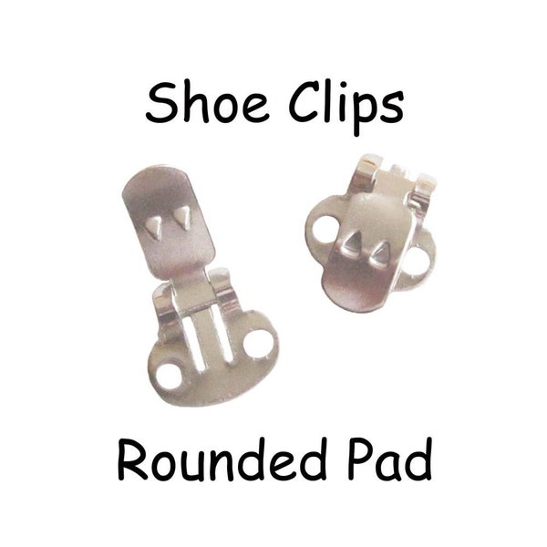 Shoe Clips Blanks - 20 (10 pairs) with Rounded Pad - SEE COUPON