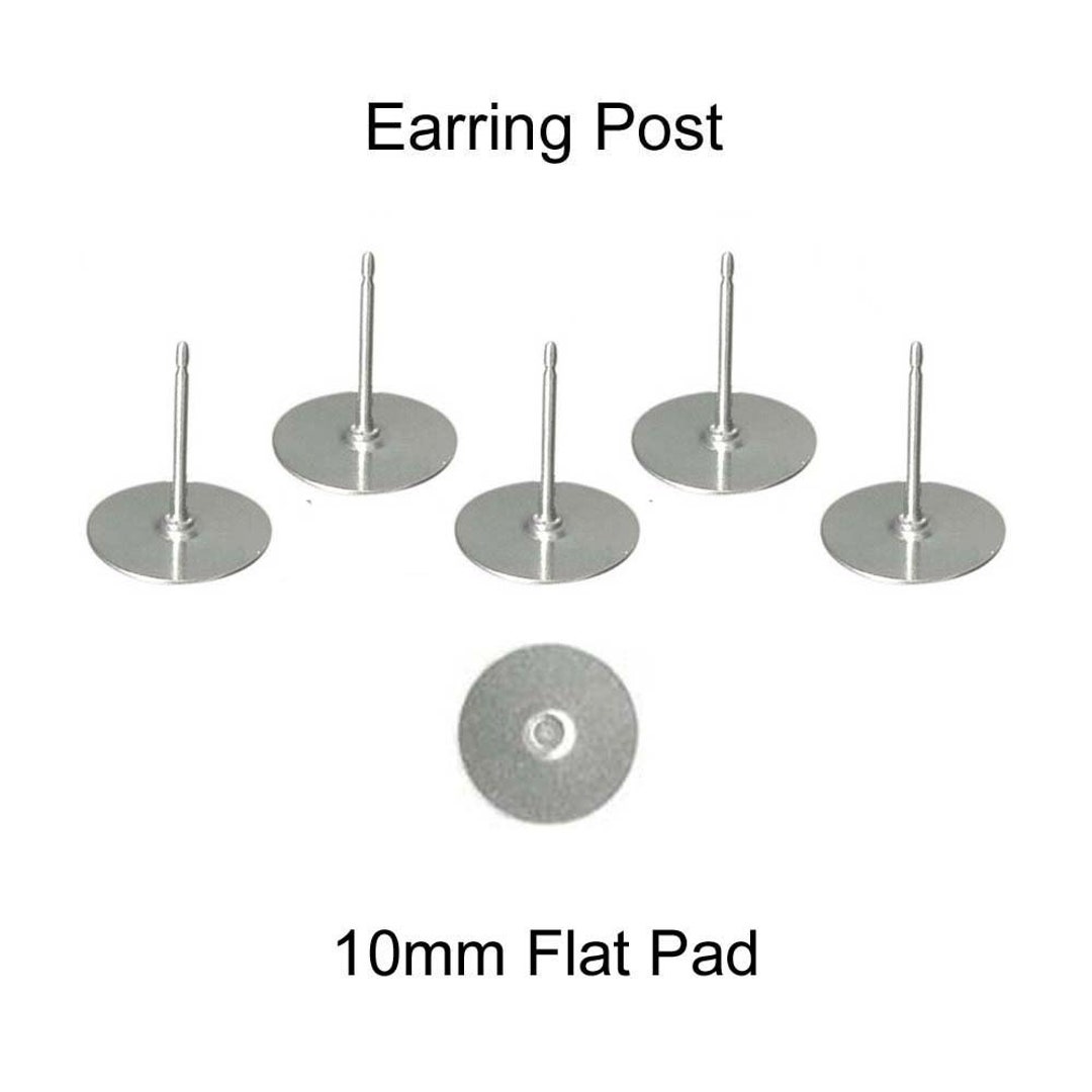  DROLE 200Pcs 10mm Stud Earring with Post Kit - 100Pcs