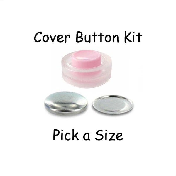 Kit de démarrage de boutons de couverture avec outil - Taille de sélection - Dos de fil - Instructions gratuites - VOIR COUPON